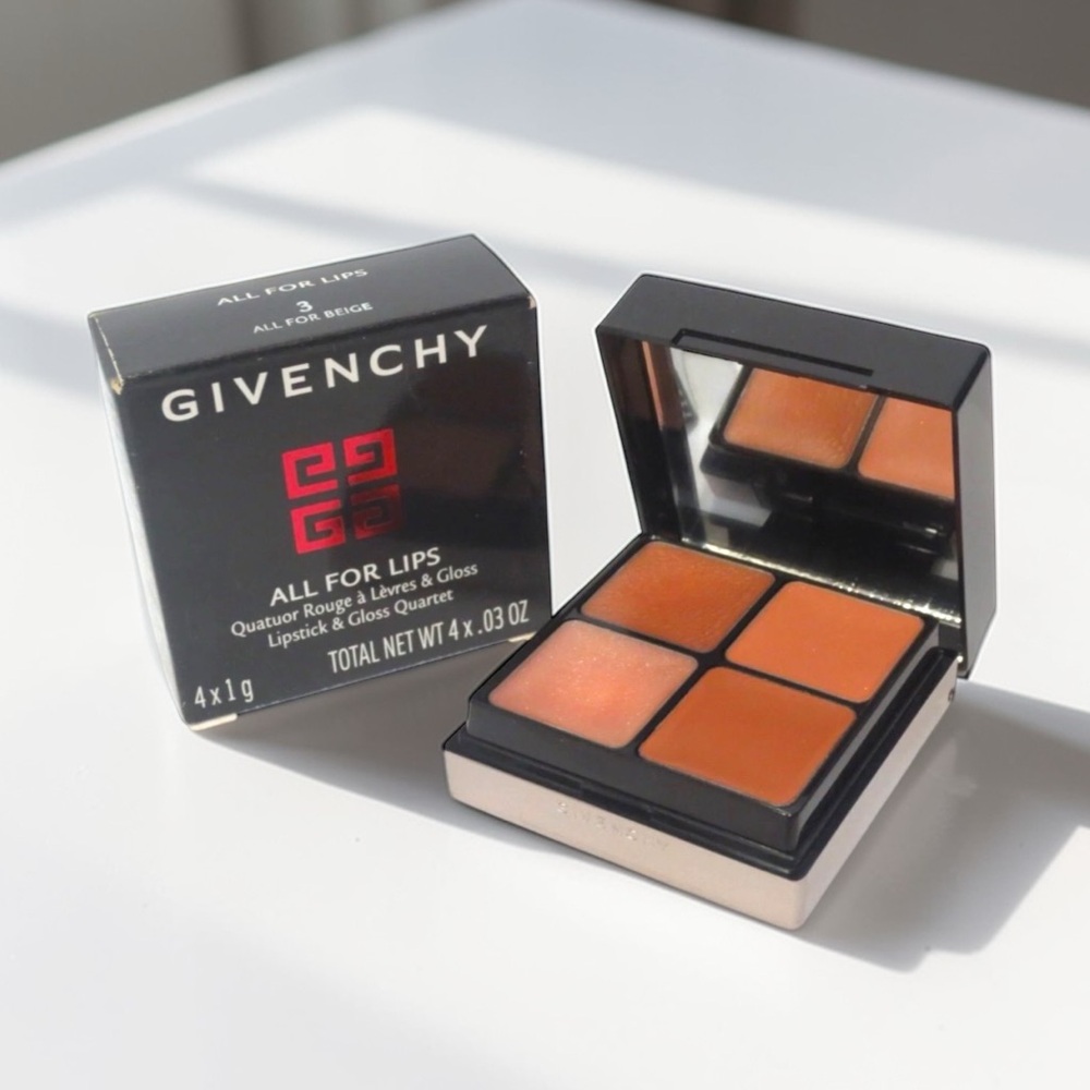 💎 GIVENCHY ALL FOR LIPS LIPSTICK & LIPGLOSS QUARTET #3 ALL FOR BEIGE New In Box